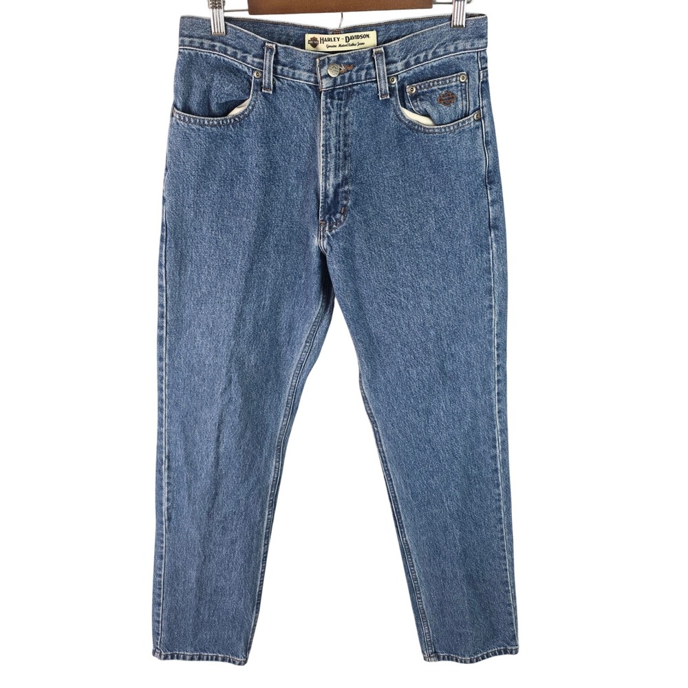 Harley-Davidson Mens Medium Wash Straight Leg Denim Jeans 99024-07VM 32x34